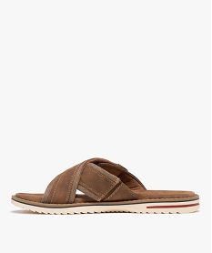 sandales mules avec semelle massante homme - relife brunH010801_3