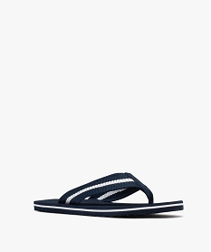 tongs homme avec larges brides a entredoigt bleuH015601_2