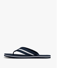 tongs homme avec larges brides a entredoigt bleuH015601_3
