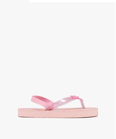 tongs a motifs etoiles de mer avec elastique au talon fille roseH016201_2