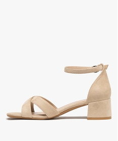 sandales a brides croisees et talon ferme femme - valentina baldano beige standard sandales a talonH016601_3
