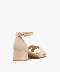 sandales a brides croisees et talon ferme femme - valentina baldano beige standard sandales a talonH016601_4