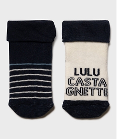 GEMO Bottons en maille bouclette bébé garçon (lot de 2) - LuluCastagnette Bleu