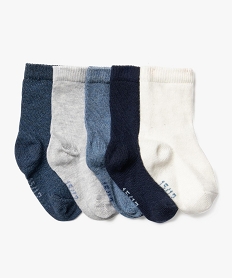 GEMO Chaussettes unies bébé garçon (lot de 5) bleu standard