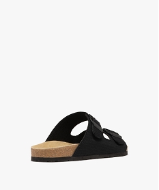 sandales mules 2 brides en toile homme - schott noir standardH021801_4