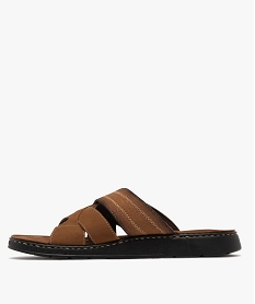 mules confort a larges brides croisees homme brunH022001_3
