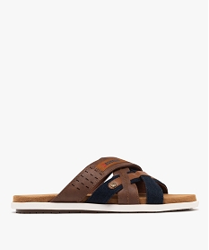 GEMO Mules à brides croisées et semelle sport homme - Redskins marron vif