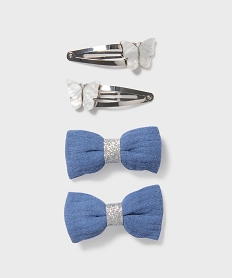 GEMO Barrettes cheveux papillons fille (lot de 4) bleu standard