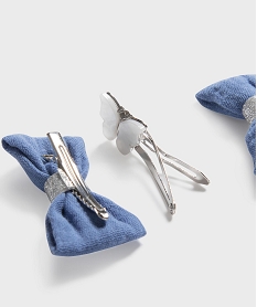 barrettes cheveux papillons fille (lot de 4) bleu standardH026101_2