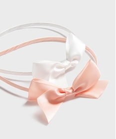 serre-tete avec noeud en satin fille (lot de 2) roseH027501_2