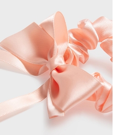 chouchous cheveux en satin avec noeud fille (lot de 2) roseH028101_2