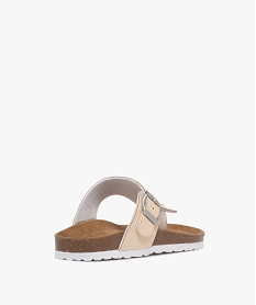 tongs avec dessus verni femme - valentina baldano beige sandales plates et nu-piedsH035001_4