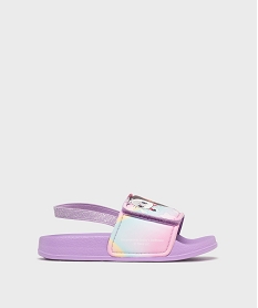 GEMO Mules de piscine à brides élastique et scratch fille - Gabby et la Maison Magique Violet