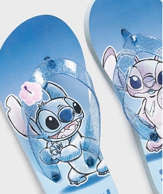 tongs avec brides pailletees et patch fantaisie fille - stitch bleuH039201_3