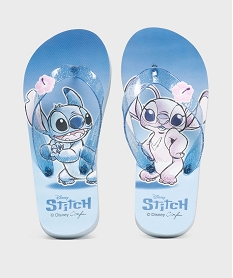 tongs avec brides pailletees et patch fantaisie fille - stitch bleuH039201_4