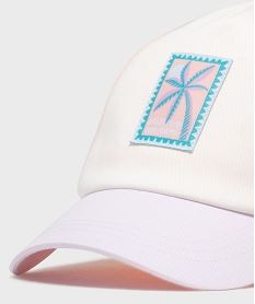 casquette en coton tricolore avec motif palmier fille violetH042501_2