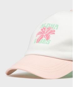 casquette en mesh et coton avec motif fleur exotique motif fille rose standardH042701_2