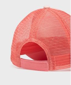 casquette en mesh et coton avec etiquette exotique motif fille roseH042901_3