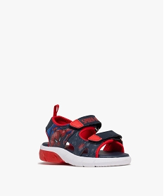 sandales sport a double scratch imprimees a semelle lumineuse garcon - spiderman bleuH043101_2