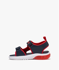 sandales sport a double scratch imprimees a semelle lumineuse garcon - spiderman bleuH043101_3