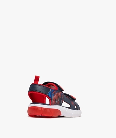 sandales sport a double scratch imprimees a semelle lumineuse garcon - spiderman bleuH043101_4