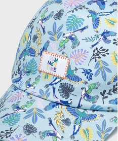 casquette a motifs exotiques fille bleuH043301_3