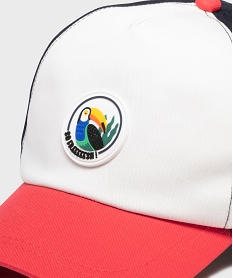 casquette en toile avec patch en relief brode garcon rouge standardH043901_2