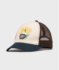 GEMO Casquette filet imprimée garçon Brun