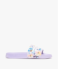 GEMO Mules de piscine à large bride imprimée femme - FILA Violet