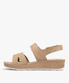 sandales confort semelle interieure cuir femme beige sandalesH050601_3