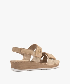 sandales confort semelle interieure cuir femme beige sandalesH050601_4