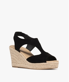 sandales enveloppante a semelle compensee femme - valentina baldano noir standard sandales a talonH051801_2