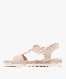 sandales a petit talon compense et brides elastiques femme roseH053201_3