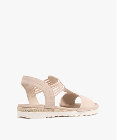 sandales a petit talon compense et brides elastiques femme roseH053201_4