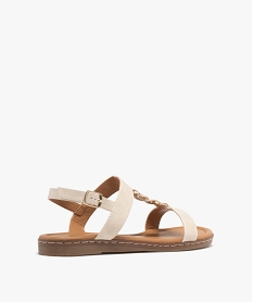 sandales plates a brides unies et anneaux en metal femme - valentina baldano beige standardH053401_4