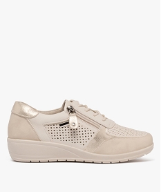 GEMO Chaussures confort esprit basket femme Beige