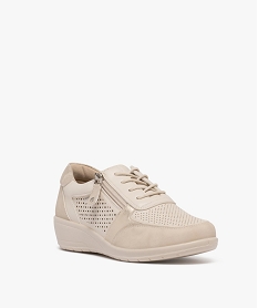 chaussures confort esprit basket femme beige derbiesH053801_2