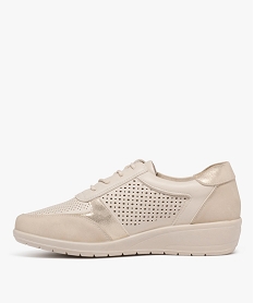 chaussures confort esprit basket femme beige derbiesH053801_3