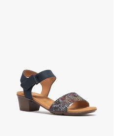 sandales confort avec bride multicolore femme bleu sandalesH054201_2