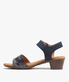 sandales confort avec bride multicolore femme bleu sandalesH054201_3
