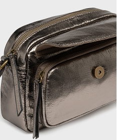 sac a bandouliere en matiere metallises femme gris sacs bandouliereH054801_3