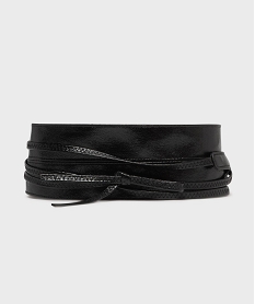 ceinture souple a nouer femme noir vifH056101_3