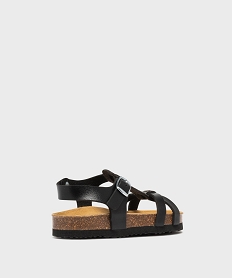 sandales a boucle et semelle interieure cuir fille noir standardH056801_4