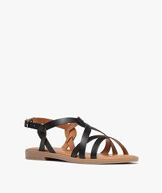 sandales plates a brides entrecroisees femme - valentina baldano noir standard sandales plates et nu-piedsH058201_2