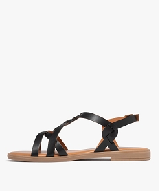 sandales plates a brides entrecroisees femme - valentina baldano noir standard sandales plates et nu-piedsH058201_3