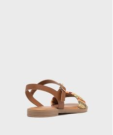 sandales plates avec bride effet raphia femme - follow me multicolore sandales plates et nu-piedsH059001_4
