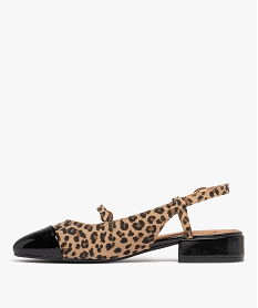 escarpins sling-back avec bout verni femme brunH061301_3