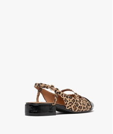 escarpins sling-back avec bout verni femme brunH061301_4