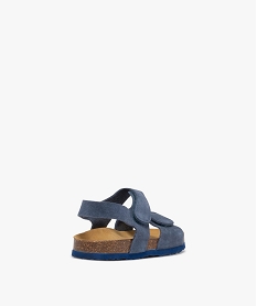 sandales a brides cuir fermeture scratch garcon - buggy bleu standardH063601_4