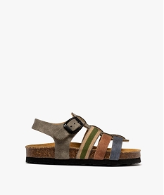 GEMO Sandales multibrides à semelle intérieure cuir ergonomique garçon Beige
